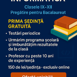 Meditatii online informatica liceu – Oriunde in tara, prima sedinta gratuit